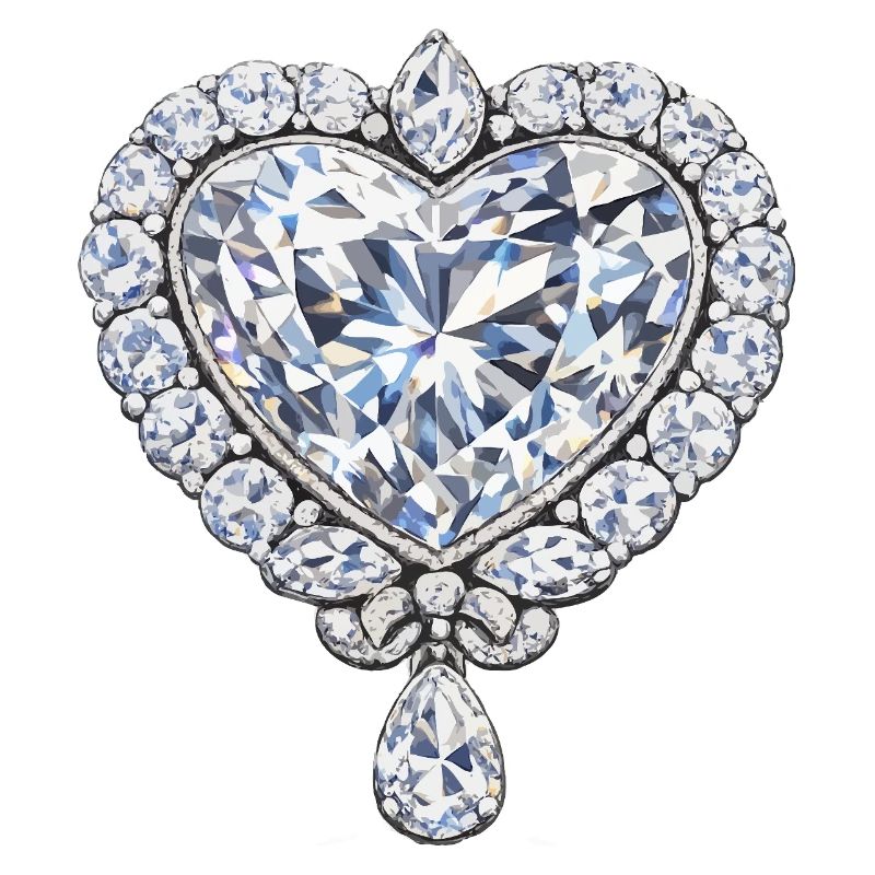 Herzförmiger Diamantschmuck