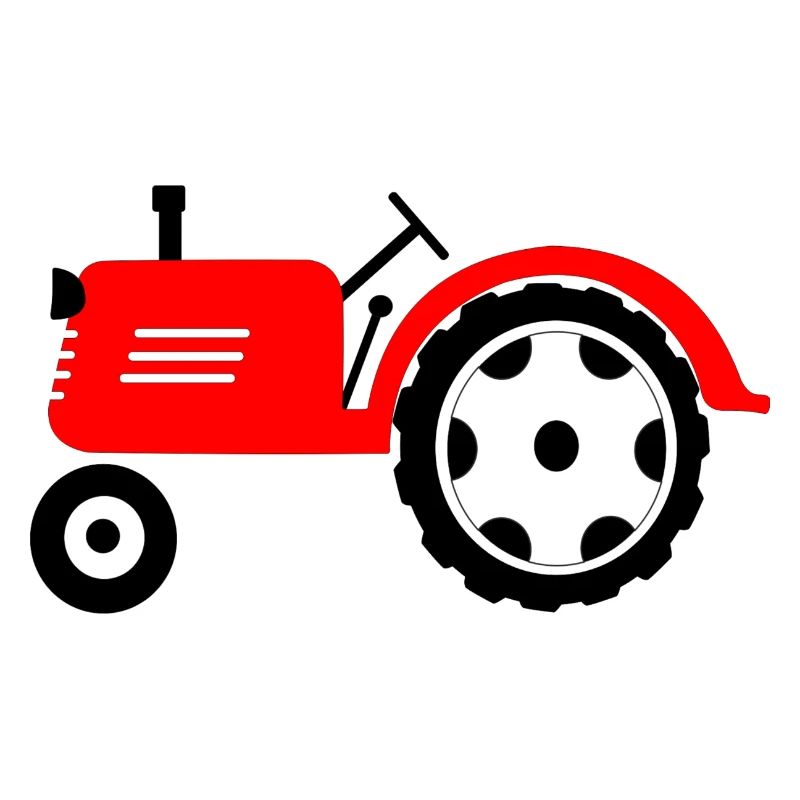 Ackerschlepper rote Landmaschine
