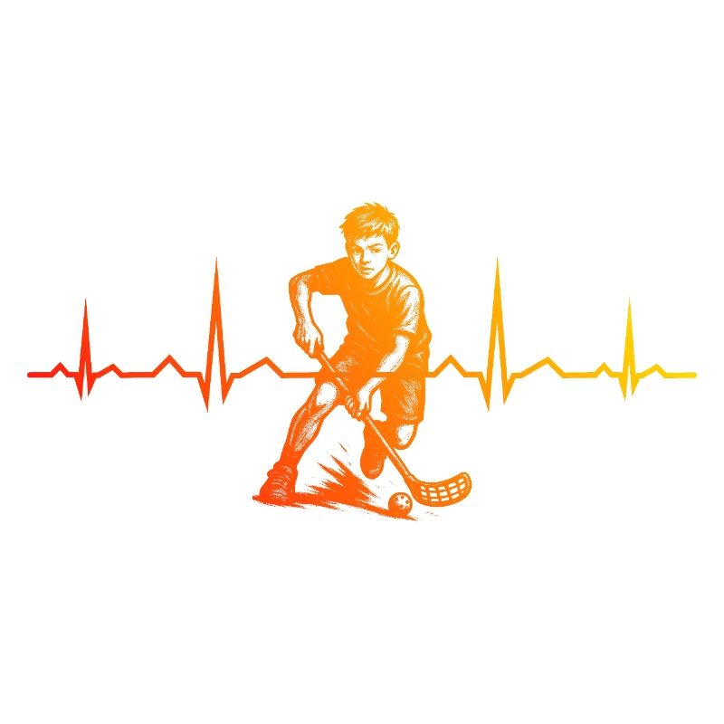 Modernes Floorball Artwork