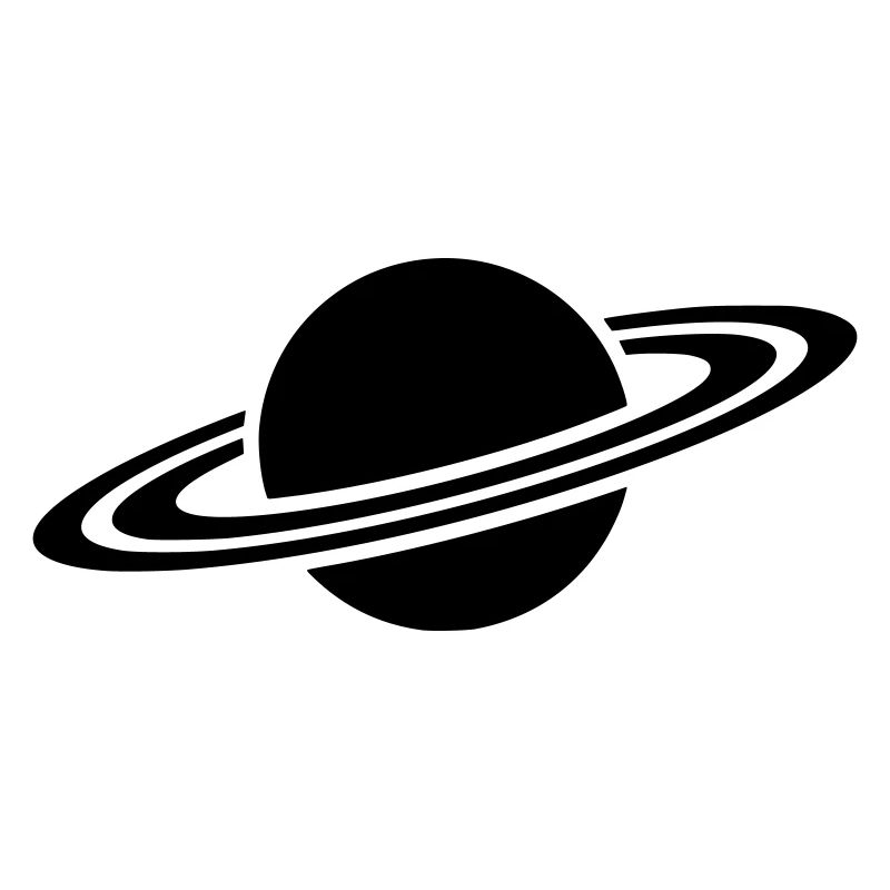 Silhouette de l’anneau de la planète Saturne
