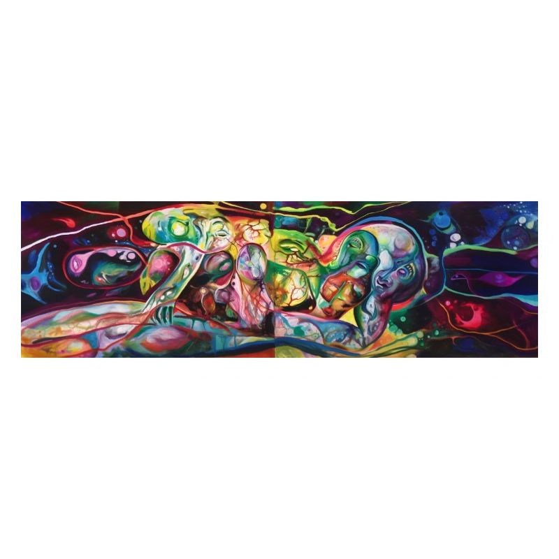 Vivid Faces in Neon Graffiti