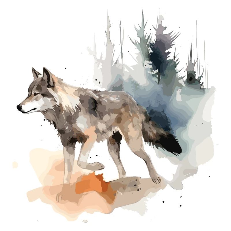 Wolf Wolf Head Scratch Marks Claws Wild Forest Hunter