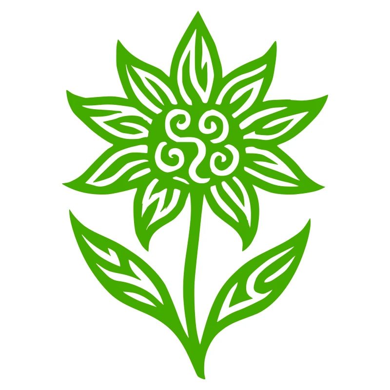 Fleur créative avec motif tribal - couleur variable