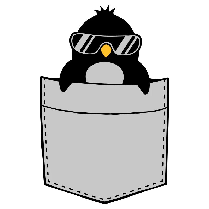 Pinguin Hemd Brusttasche