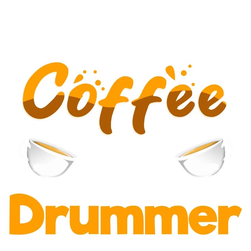 Half Coffee Half Drummer Funny Drum Player Humor