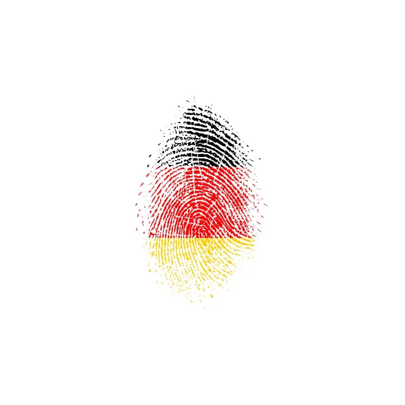 Empreinte digitale du drapeau de l'Allemagne
