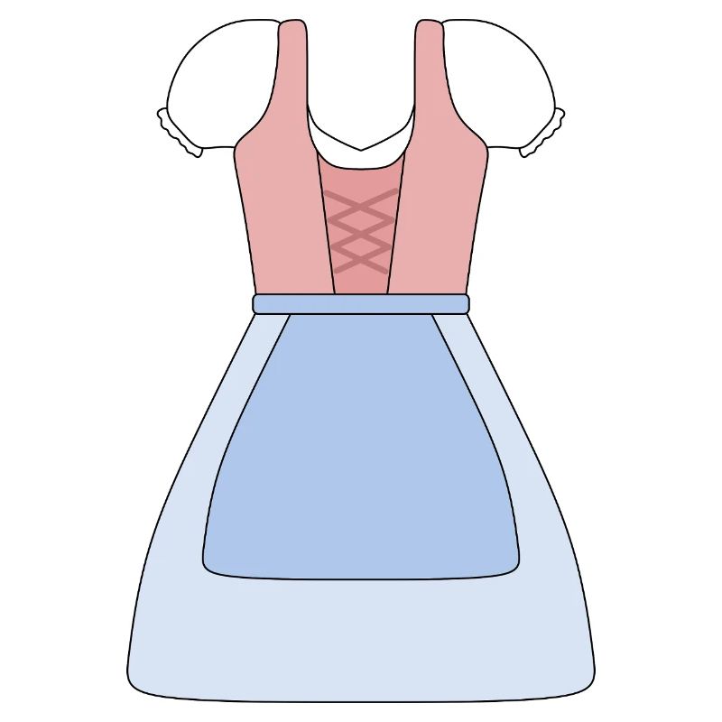 Conception de robe bavaroise traditionnelle Dirndl