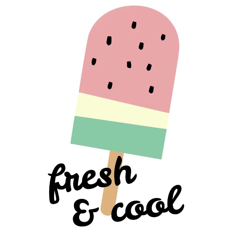 Popsicles à la pastèque avec slogan frais & cool