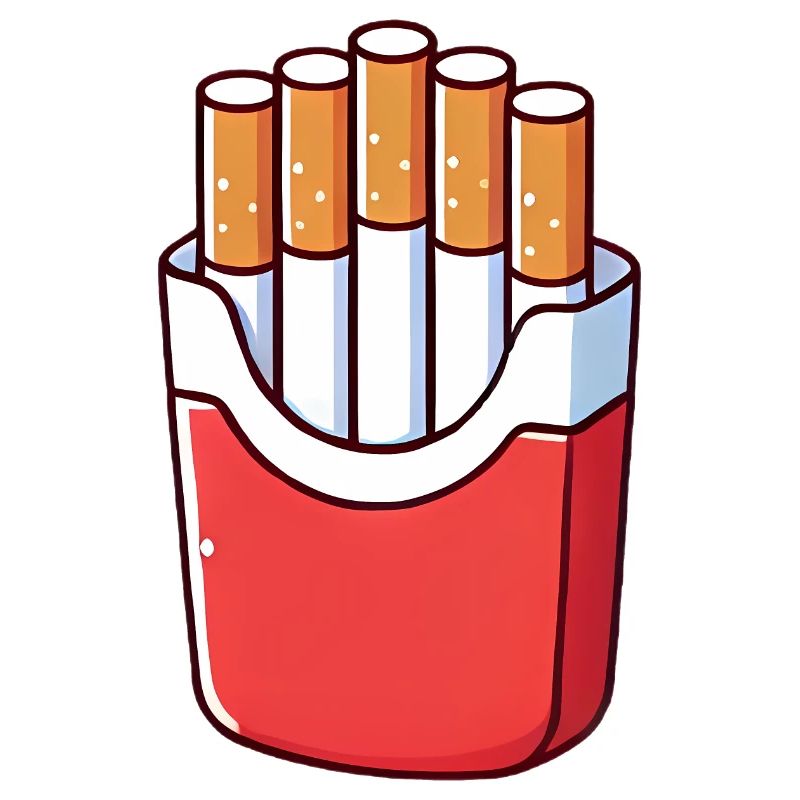 Frites de Doom Cigarette Illustration