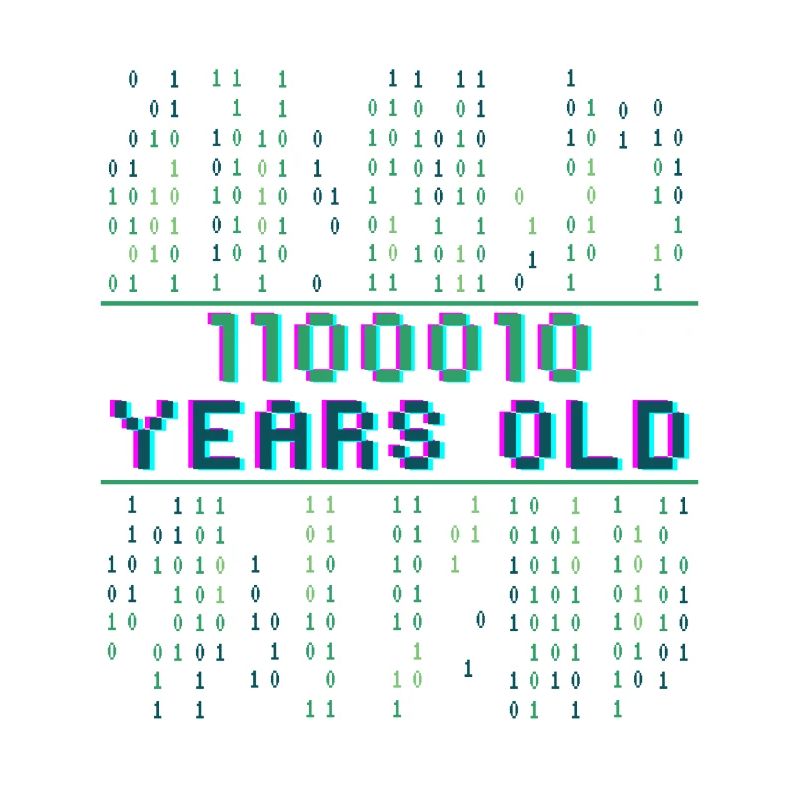 98. Geburtstag 98 Jahre alt Binärcode Coder