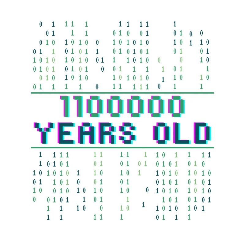 96e anniversaire 96 ans Code binaire Informatique