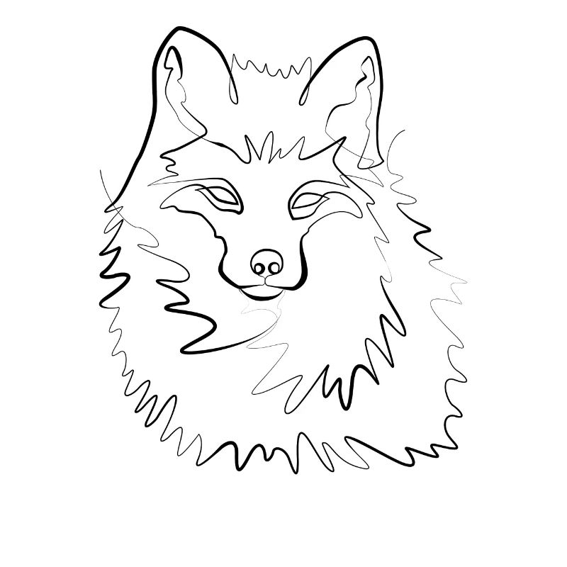 Fuchs intelligent - one line drawing