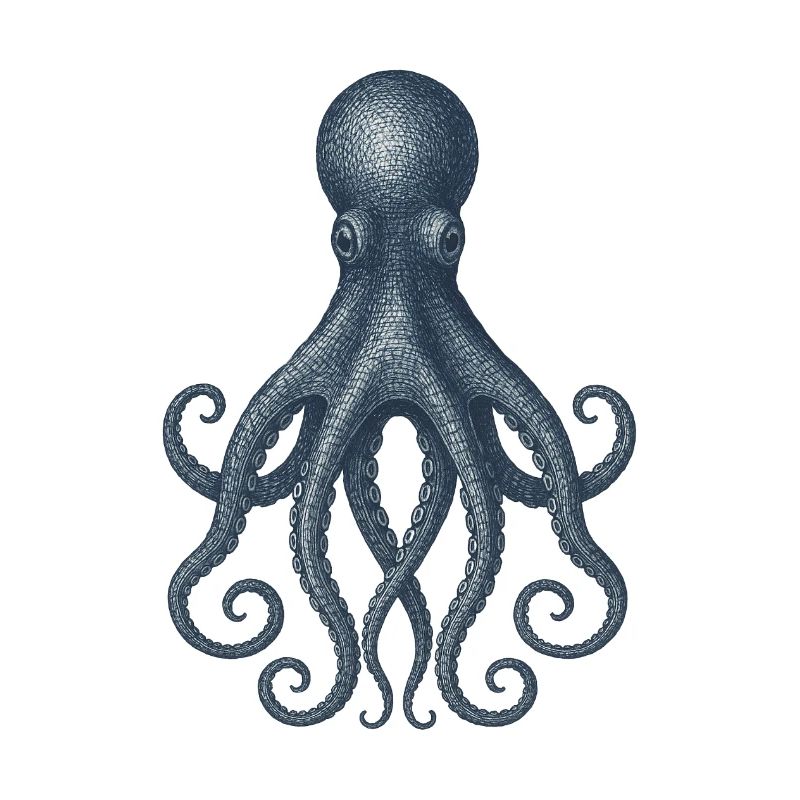 Contemporary Octopus Abstract Design