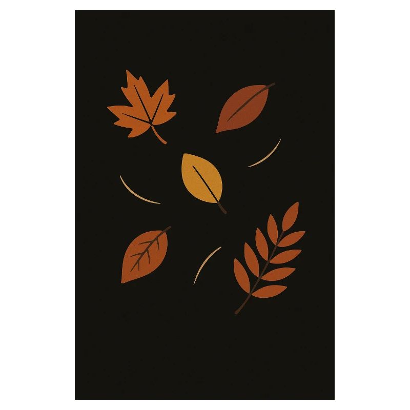 Herbstlaub auf dunklem Hintergrund