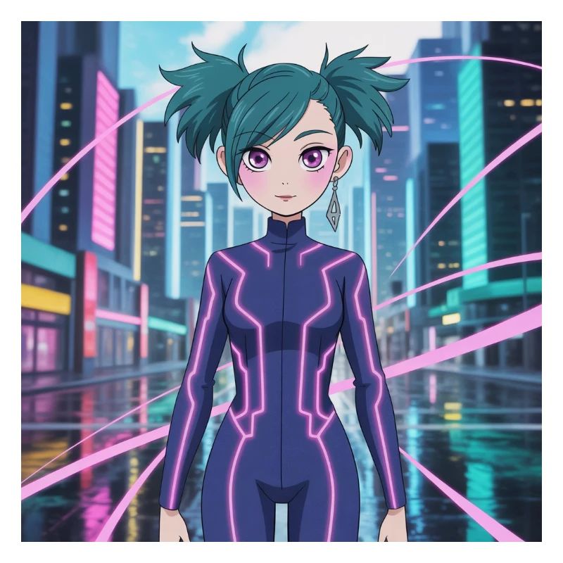 Neon Cybersuit Light Lines
