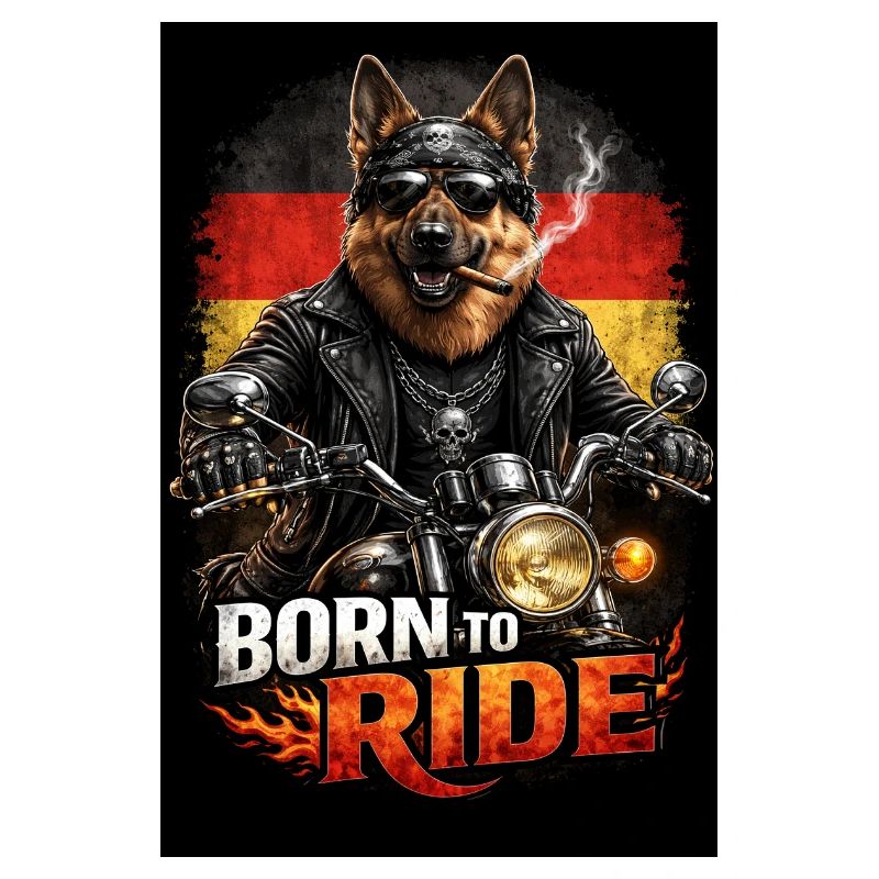 Born to Ride – German Shepherd Biker Edition