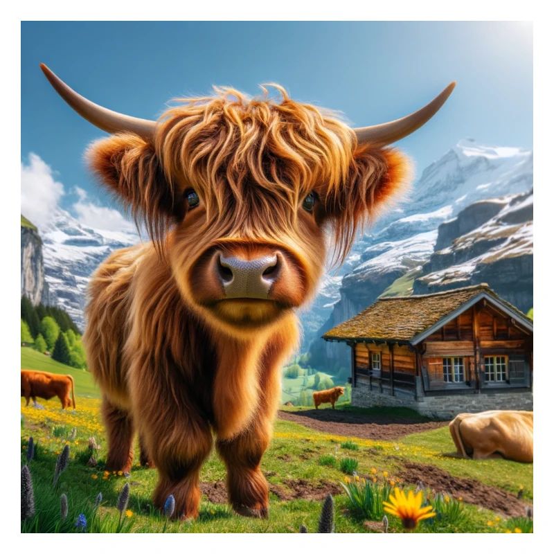 Vache Highland, encore plus mignonne et plus douce