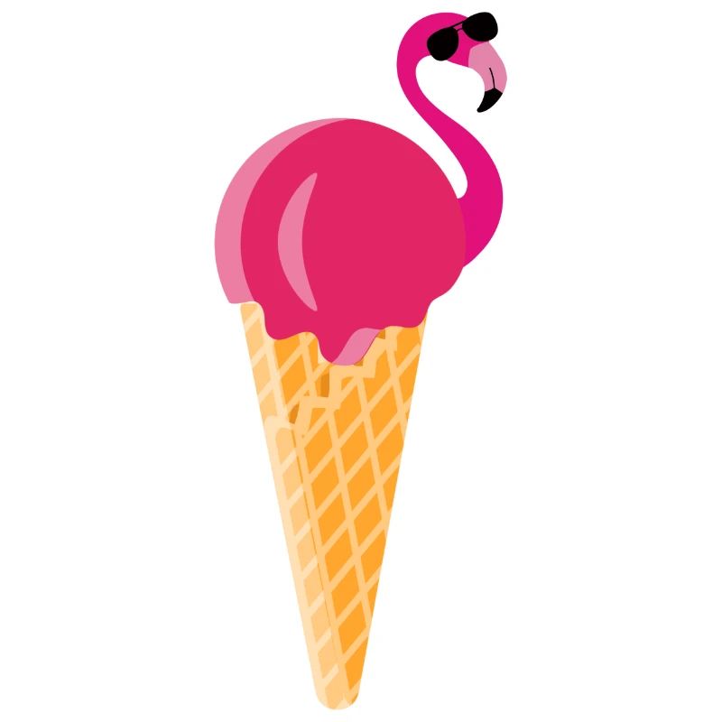 Ice cream Waffeleis Eiskugel Flamingo Eis