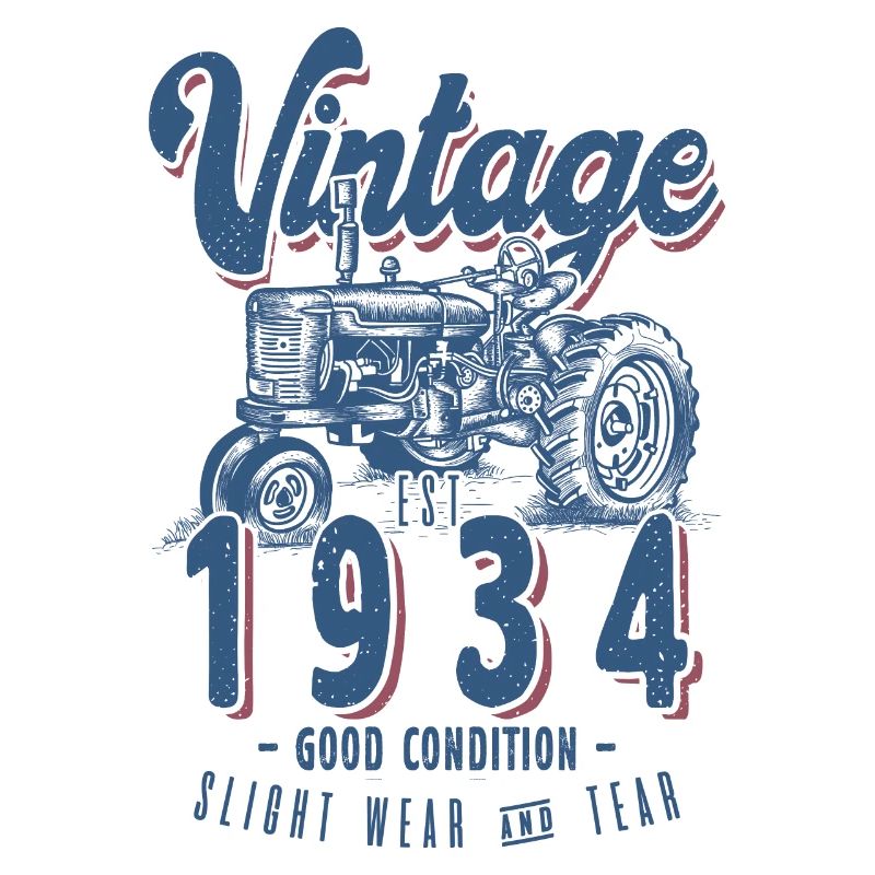 Oldtimer Traktor Farmer Geburtstag geboren 1934