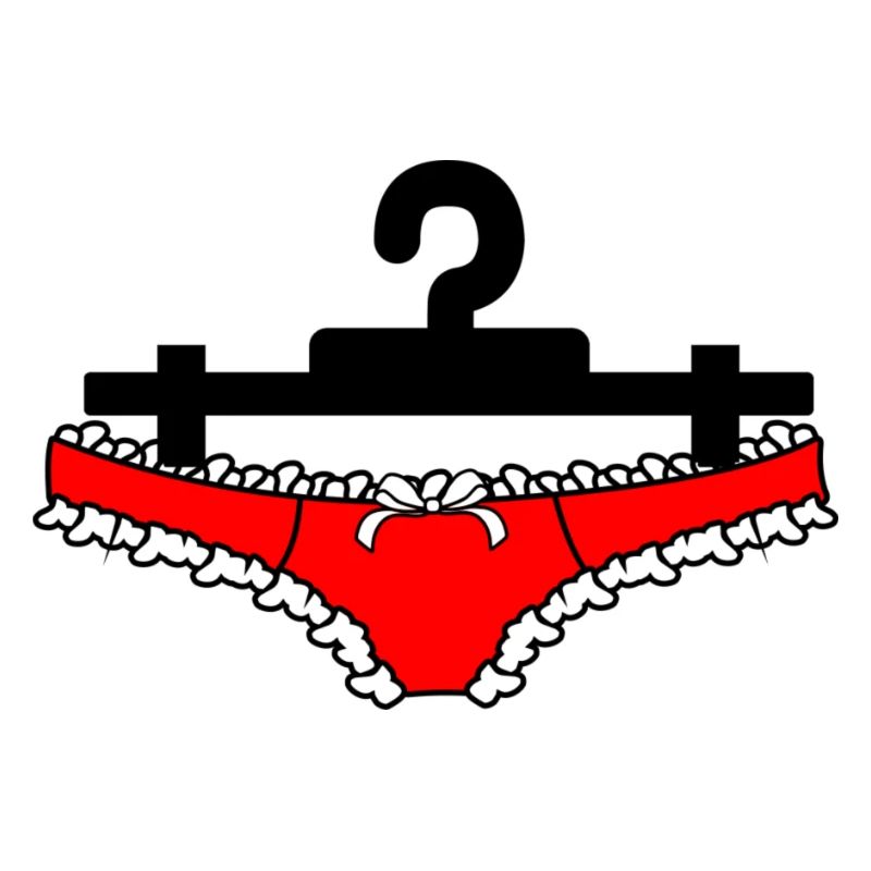 Dessous-Slips oder Damenunterhosen hängen an der Kleidung