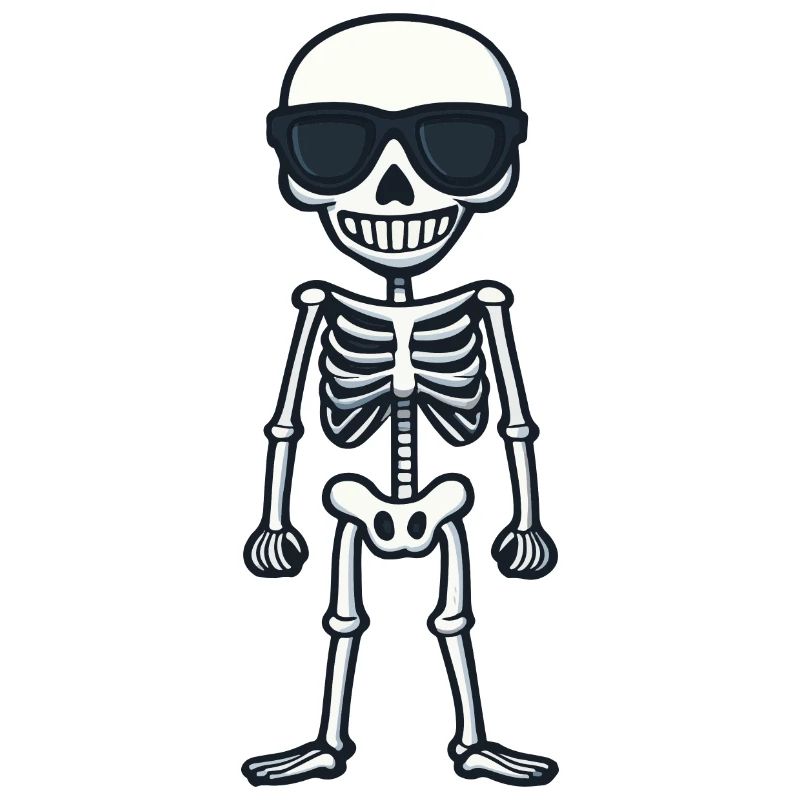 Skeleton Comic Halloween Cool
