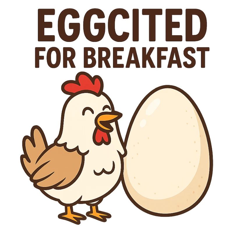 Eggcited pour le petit-déjeuner Chicken Design