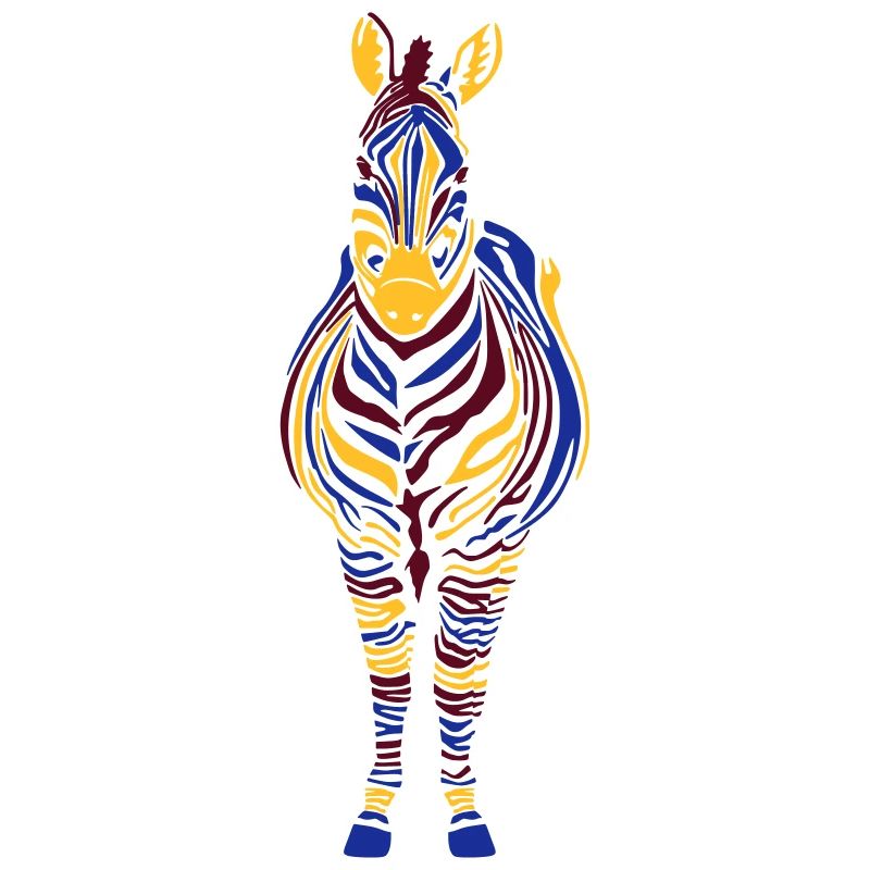 Zebra bunt 3-farbig