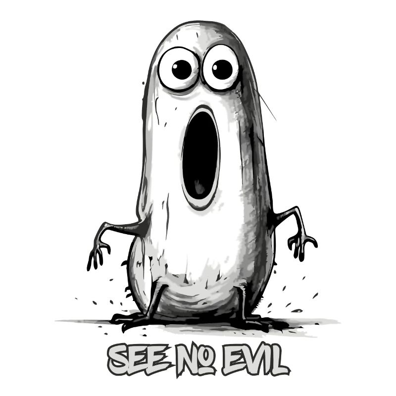 Don't see evil, funny worm