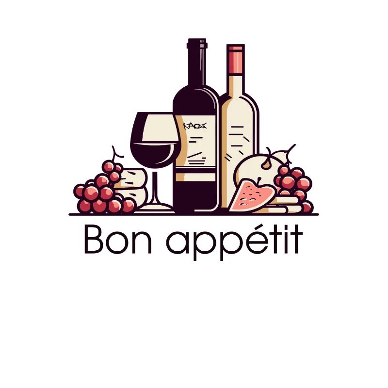Wine, grapes, cheese - bon appetit!