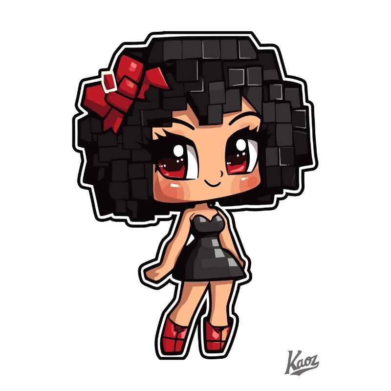Pixel Chibi: Cute Burlesque Babe