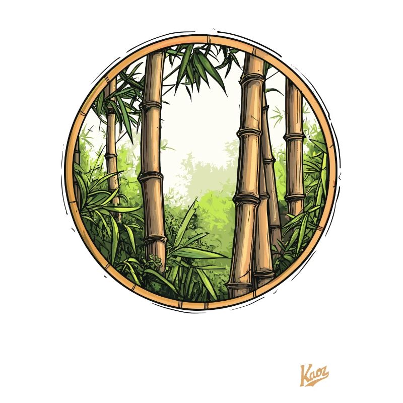 Forêt de bambous dans la forêt de bambous
