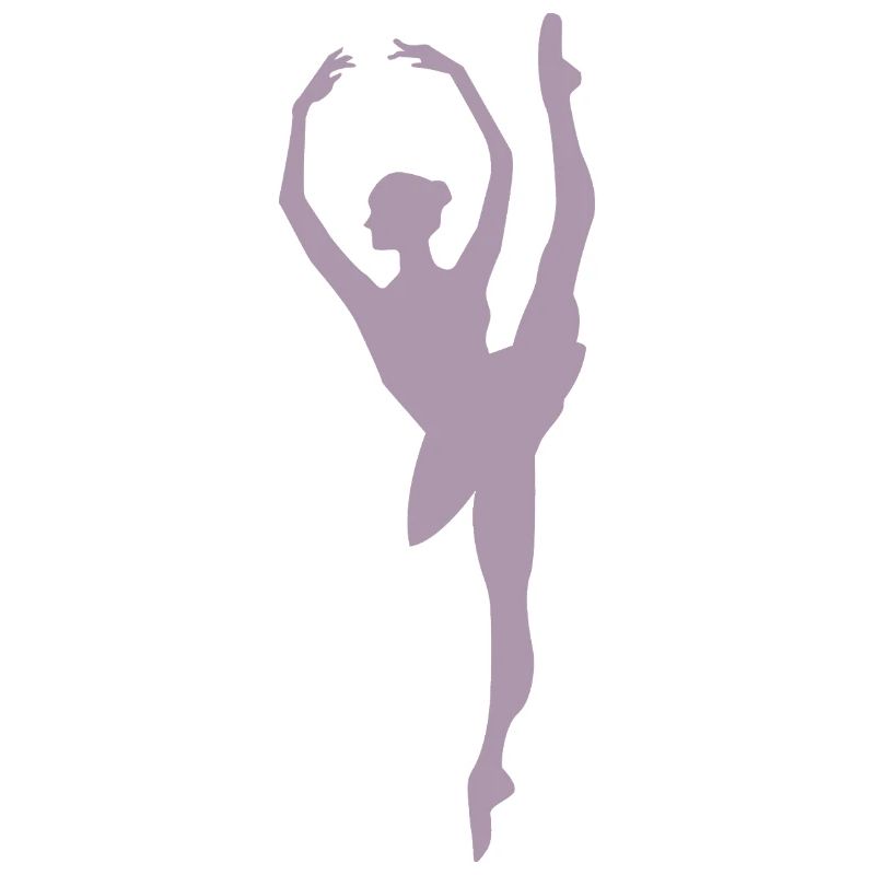Silhouette de danseuse de ballet minimaliste