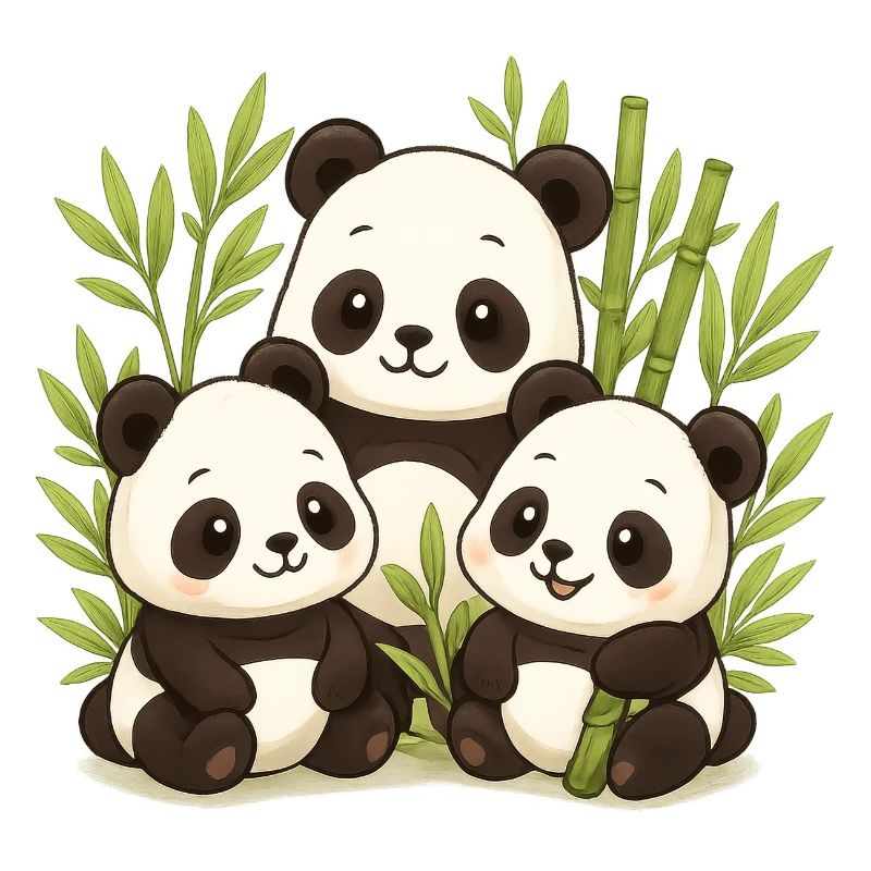 Forêt de Bambous Panda Mignon