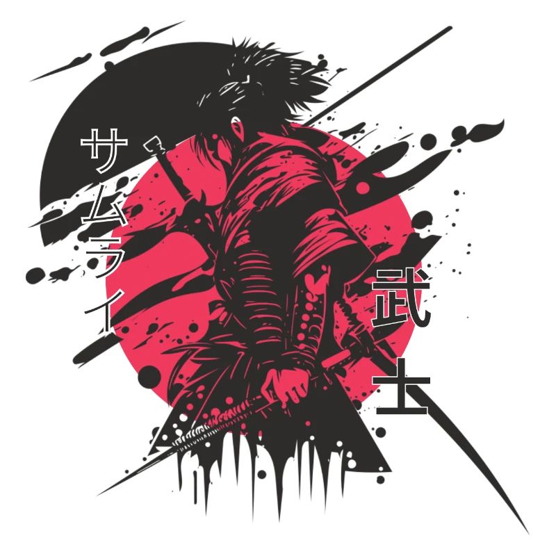 Elephant Samurai Neon Print