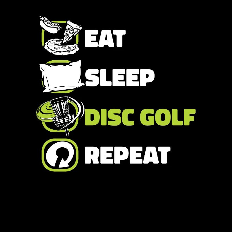 Eat Sleep Disc Golf Repeat Basket Disc Disc