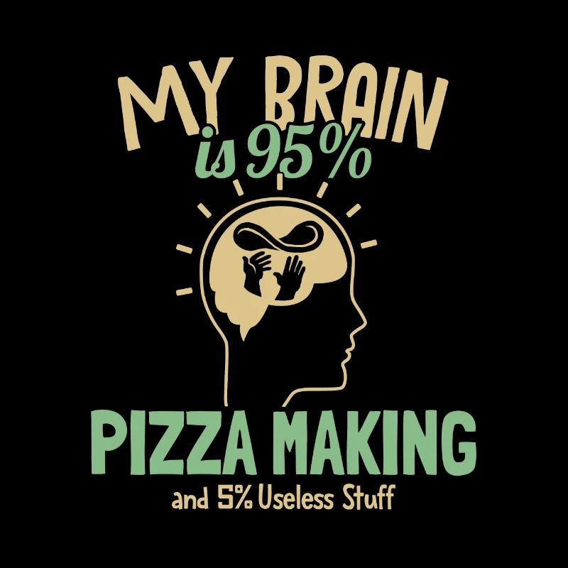 My Brain is 95% Pizza Making Pizza Pizza Tray