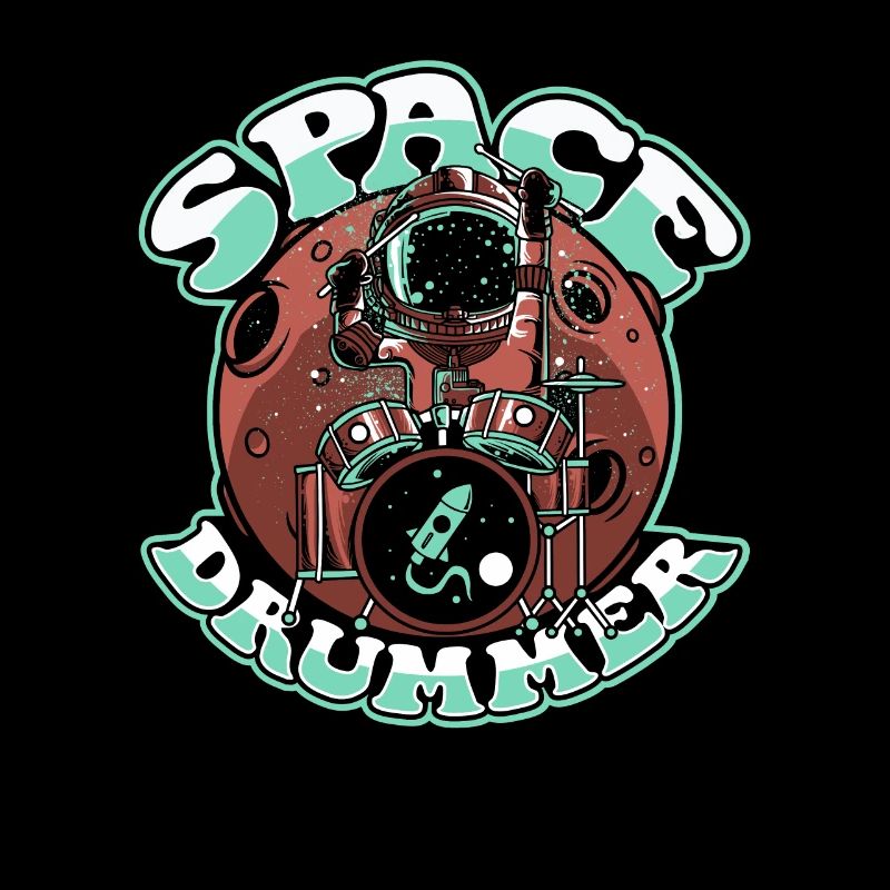 Space Drummer Raumschiff Taikonaut Kosmonaut