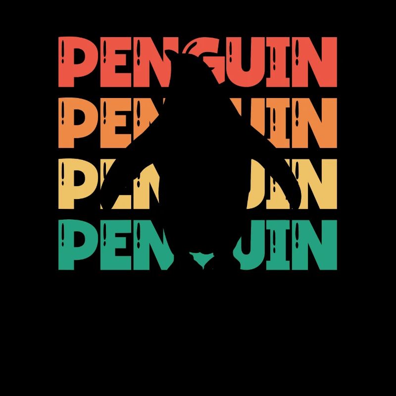 Retro Penguin Seevogel Königspinguin