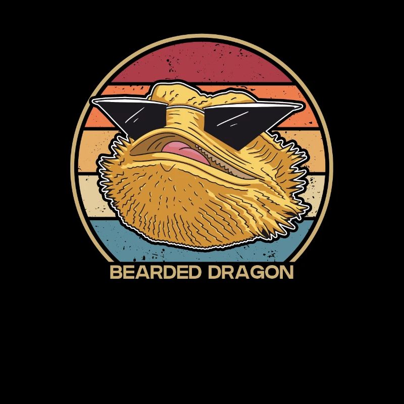 Retro Bartagame Pogona Haustier Eidechse Besitzer