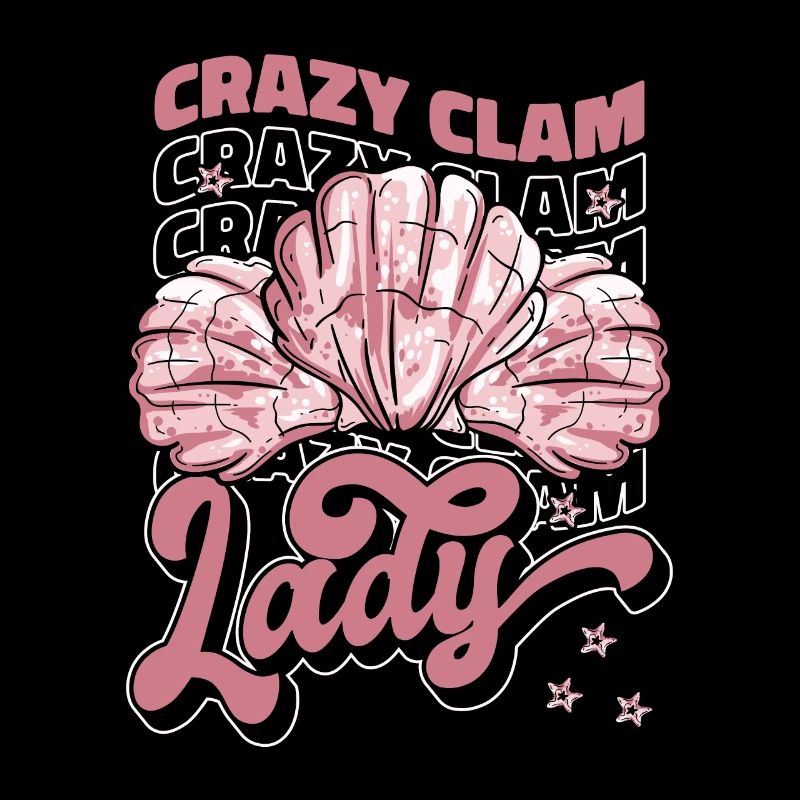 Crazy Clam Lady Bivalvia Shell Hunter Seashell