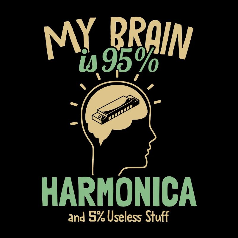 My Brain is 95% Harmonica Harmonicist Mouth Harp