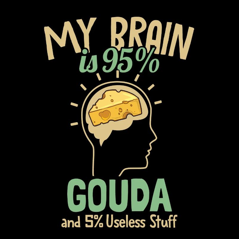 Mon cerveau est composé à 95% de Gouda Fromager Queso