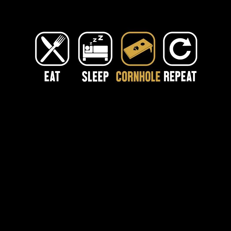 Essen Schlaf Cornhole Repeat Boards Sitzsack Spiel