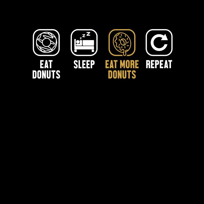Eat Donuts Sleep Eat More Donuts Repeat Doughnut