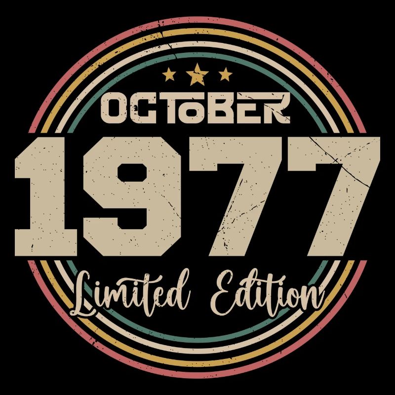 Born in October 1977 Retro Birthday October 1977