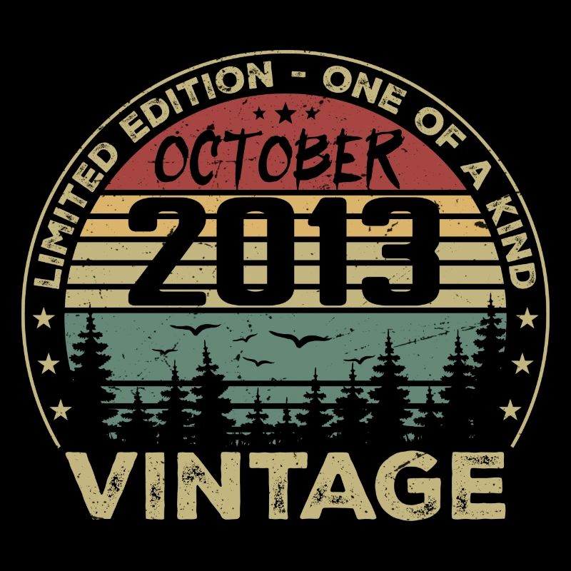 Vintage Anniversary Made in October 2013