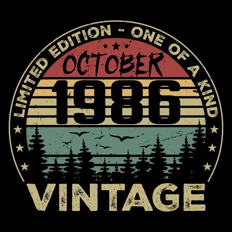 Vintage Anniversary Made in October 1986