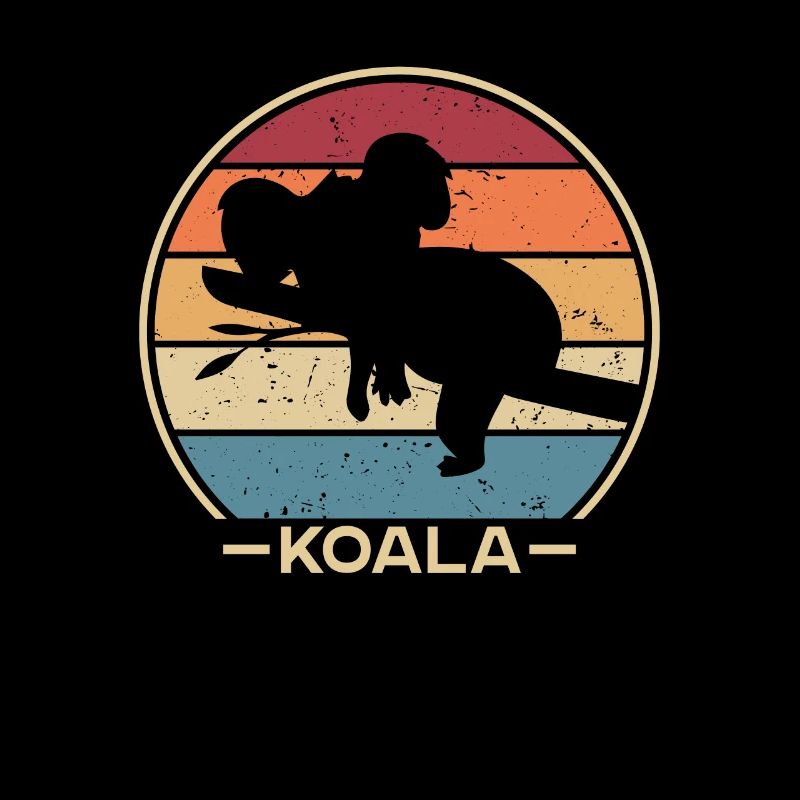 Retro Koalabär Phascolarctos Cinereus Eukalyptus