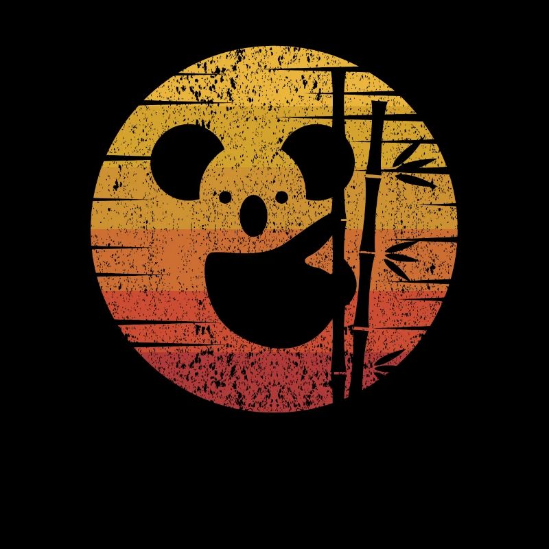 Retro Koalabär Eukalyptus Phascolarctos Cinereus