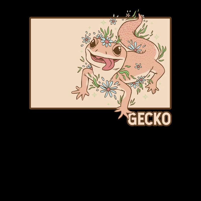 Gecko Doodle Chinesisches Hanzi Schopfeidechse Leopard